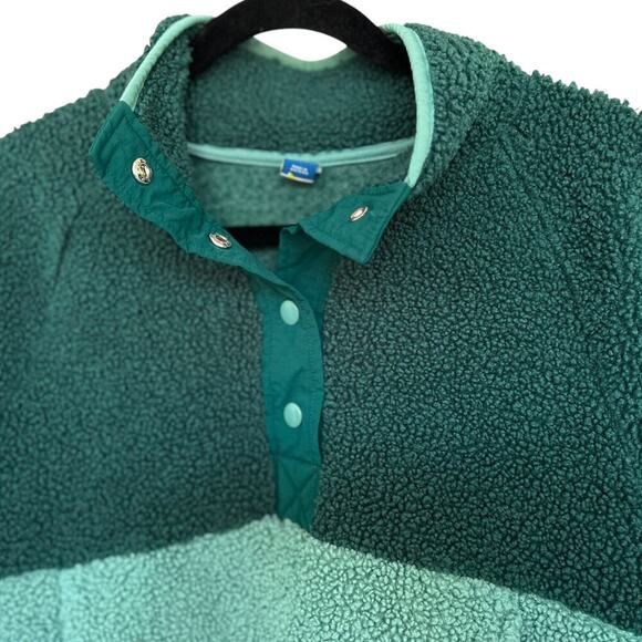 Women's Old Navy Long Sleeve Oversized Two-Tone Sherpa Sweatshirt Size Small - Picture 4 of 12